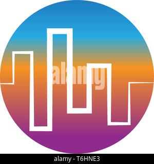 sound wave ilustration logo and vector icon template Stock Vector
