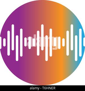 sound wave ilustration logo and vector icon template Stock Vector
