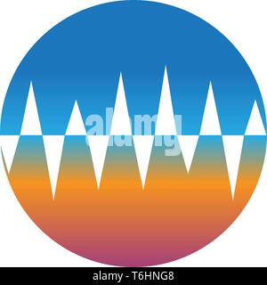 sound wave ilustration logo and vector icon template Stock Vector