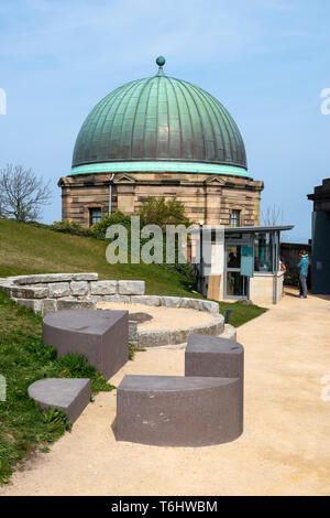 Restored City Dome at the City Observatory redevelopment on Calton Hill, Edinburgh, Scotland, UK Stock Photo