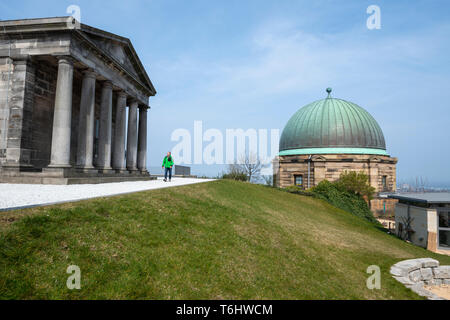 Restored City Dome at the City Observatory redevelopment on Calton Hill, Edinburgh, Scotland, UK Stock Photo