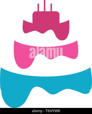 cake ilustration logo vector template Stock Vector