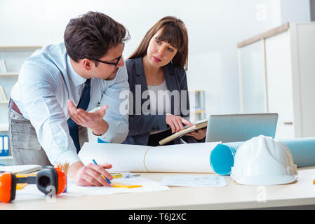 Engineers working on new project Stock Photo