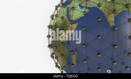 3d rendering. Planet earth and connections Stock Photo