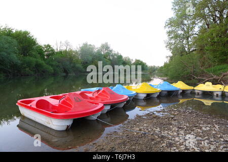 Catamarans on the dock Stock Photo