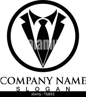 Tuxedo logo and symbols black icons template Stock Vector