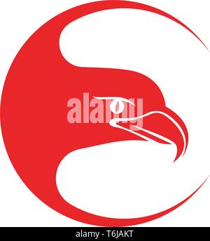 Wings bird sign abstract template icons app Stock Vector