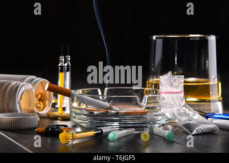 Addictive substances Stock Photo