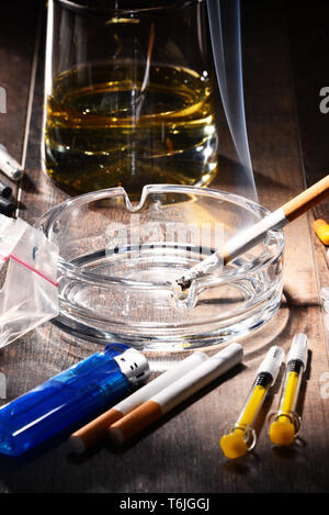 Addictive substances Stock Photo