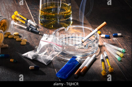 Addictive substances Stock Photo
