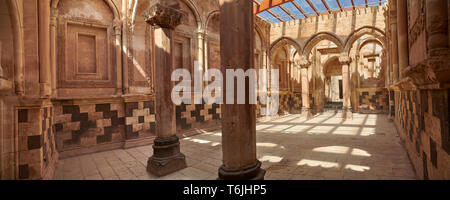 Main Hall in the Hareem of the 18th Century Ottoman architecture of the Ishak Pasha Palace (Turkish: İshak Paşa Sarayı) ,  Agrı province of eastern Tu Stock Photo