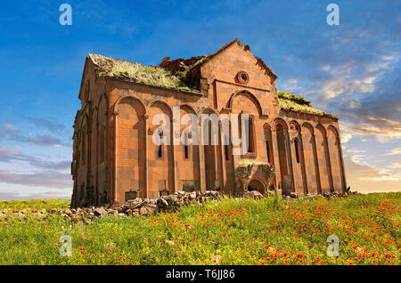 The cathedral of Ani, Also known as Surp Asdvadzadzin (church of the Holy Mother of God), its construction was started in the year 989, under King Smb Stock Photo