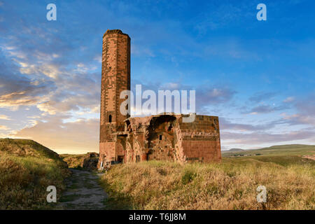 The Seljuk Turk Mosque of Ebul Minuchihr (Minuchir) built in 1072, Ani archaelogical site on the ancient Silk Road  , Anatolia, Turkey Stock Photo