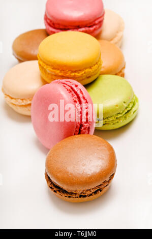 colorful French macaroons or macarons Stock Photo
