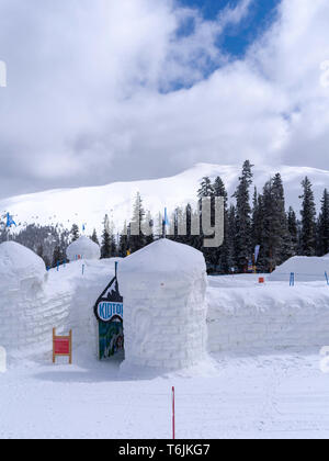 Snow Fort at Keystone Ski Resort, Keystone, Colorado, USA. Stock Photo