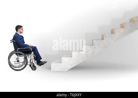 The accessibility concepth with wheelchair for disabled Stock Photo