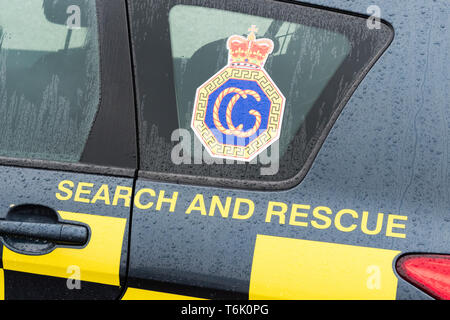 coastguard search and rescue car vehicle - Scotland, UK Stock Photo