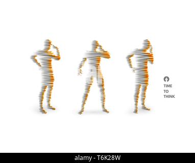 People talking together. Men arguing with each other. Concept communication. Vector illustration. Stock Vector