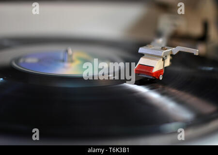 vinyl recorder needle phonograph Stock Photo