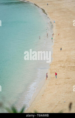 People on the Porthminster Beach Stock Photo