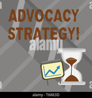 Word writing text Advocacy Strategy. Business photo showcasing activity by an individual that aims to influence decisions Successful Growth Chart with Stock Photo