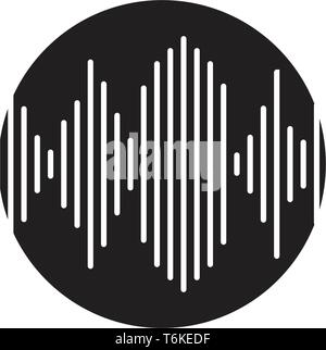 Sound waves vector illustration design template Stock Vector
