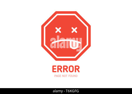 404  error page not found design template for website Stock Photo