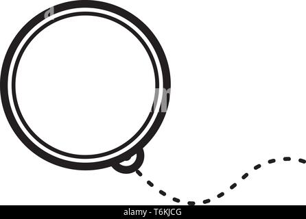 Vintage monocle style eye glass vector icon Stock Vector