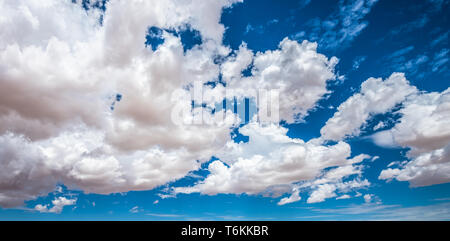 blue cloudy sky panorama Stock Photo