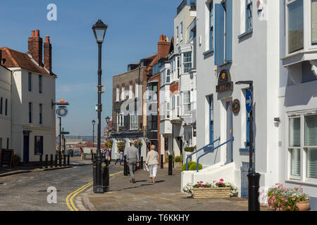 Summer view of the Bath Square Old Portsmouth, Hampshire, UK Stock Photo