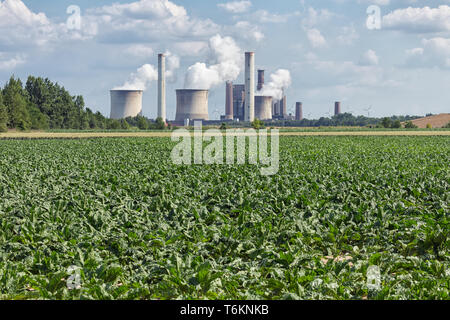 Coal-fired power plant near lignite mine Inden in Germany