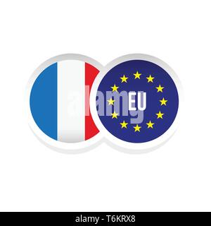 France European union badge Stock Vector