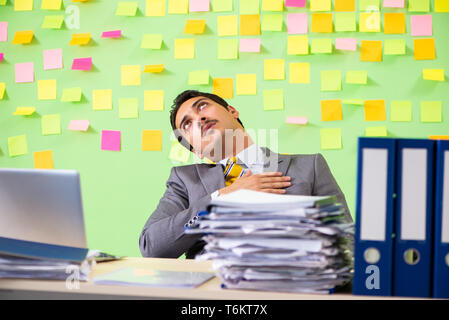 Businessman having trouble with his priorities Stock Photo