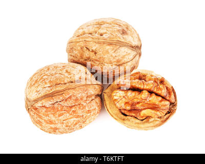 Dried Walnuts Isolated Stock Photo