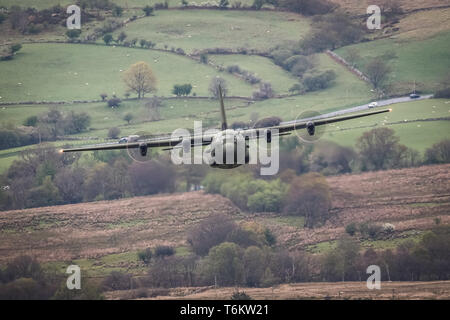 RAF Hercules from RAF Brize Norton, flying the Mach Loop