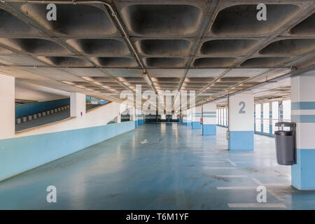 Empty parking garage Stock Photo
