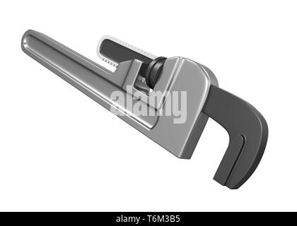 Pipe Wrench Isolated Stock Photo