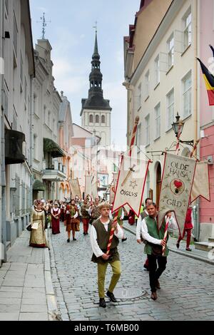 The Medieval Festival by Olde Hansa in Tallinn Stock Photo