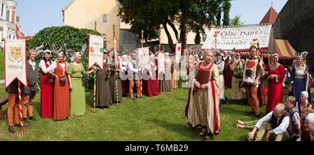 The Medieval Festival by Olde Hansa in Tallinn Stock Photo