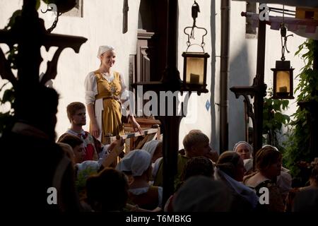 Olde Hansa Medieval Festival in Tallinn Stock Photo