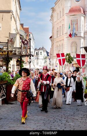 Olde Hansa Medieval Festival in Tallinn Stock Photo