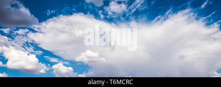 blue cloudy sky panorama Stock Photo