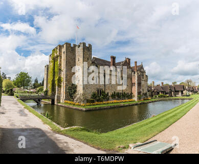 Hever Castle and grounds in Kent near Edenbridge, the ancestral home of Anne Boleyn, second wife to English King Henry VIII Stock Photo