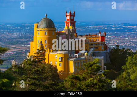 Pena Palace in Sintra - Portugal Stock Photo