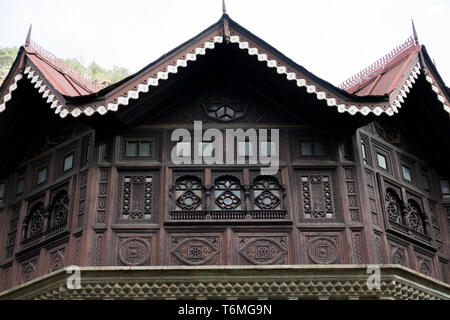 Bushahr Dynasty's Historic Padam Palace in Rampur,Shimla, Built by Padam Singh Stock Photo