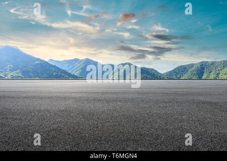 New road and beautiful natural landscape Stock Photo