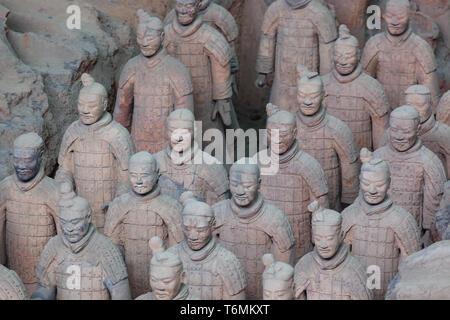 Warriors of famous Terracotta Army in Xian China Stock Photo