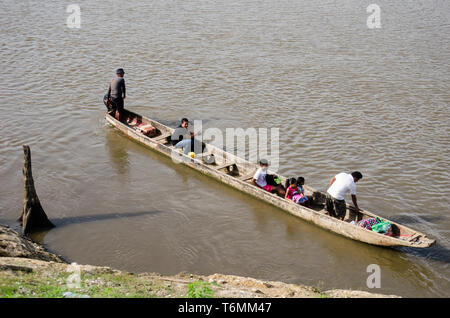 Drought is affecting Lake Alajuela and Chagres River which supplies most of the water needed to operate the Panama Stock Photo