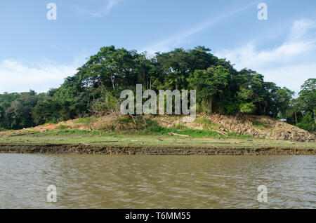 Drought is affecting Lake Alajuela and Chagres River which supplies most of the water needed to operate the Panama Stock Photo