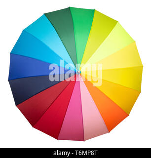 multicolored umbrella isolated Stock Photo